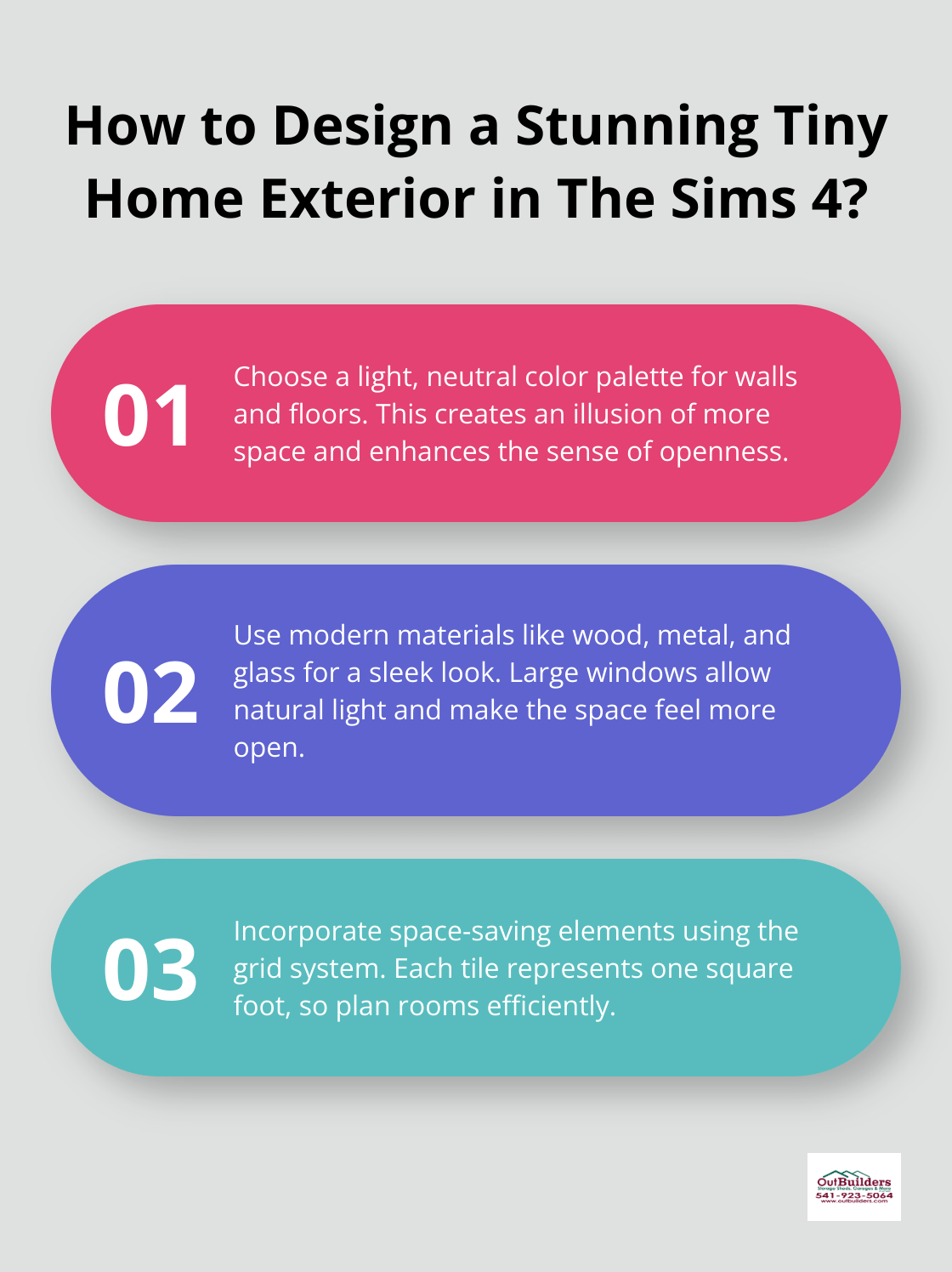 Infographic: How to Design a Stunning Tiny Home Exterior in The Sims 4?