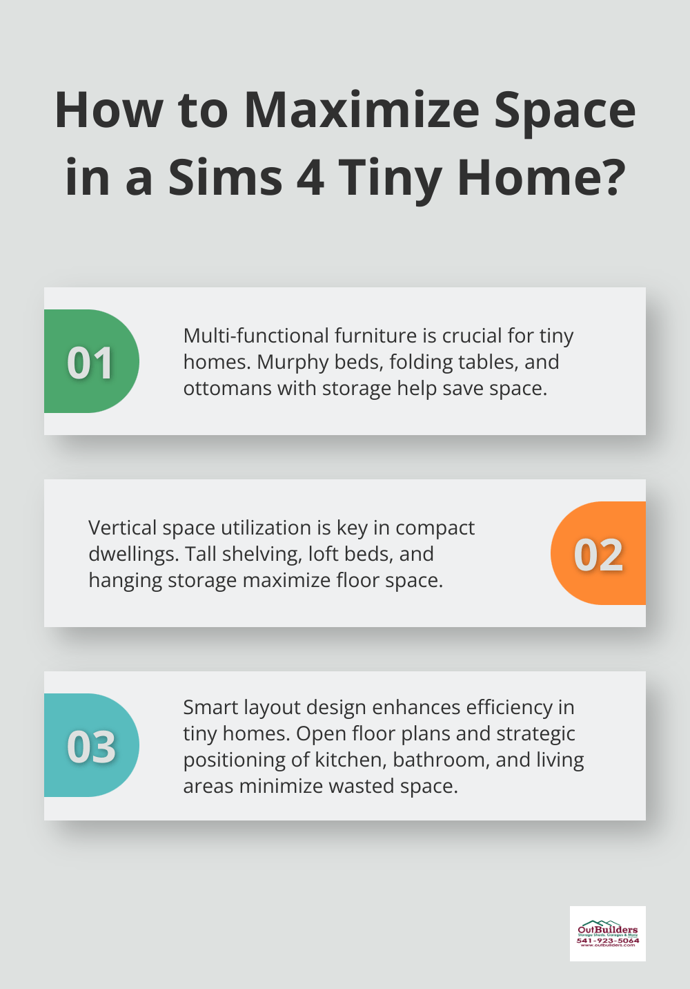 Infographic: How to Maximize Space in a Sims 4 Tiny Home? - modern tiny home sims 4