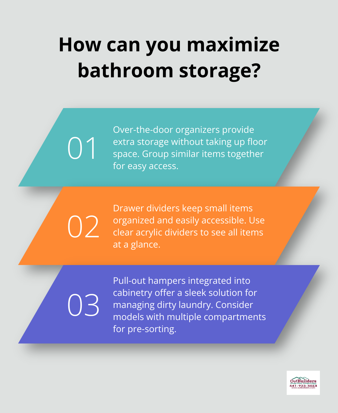 Infographic: How can you maximize bathroom storage? - cabinet storage solutions