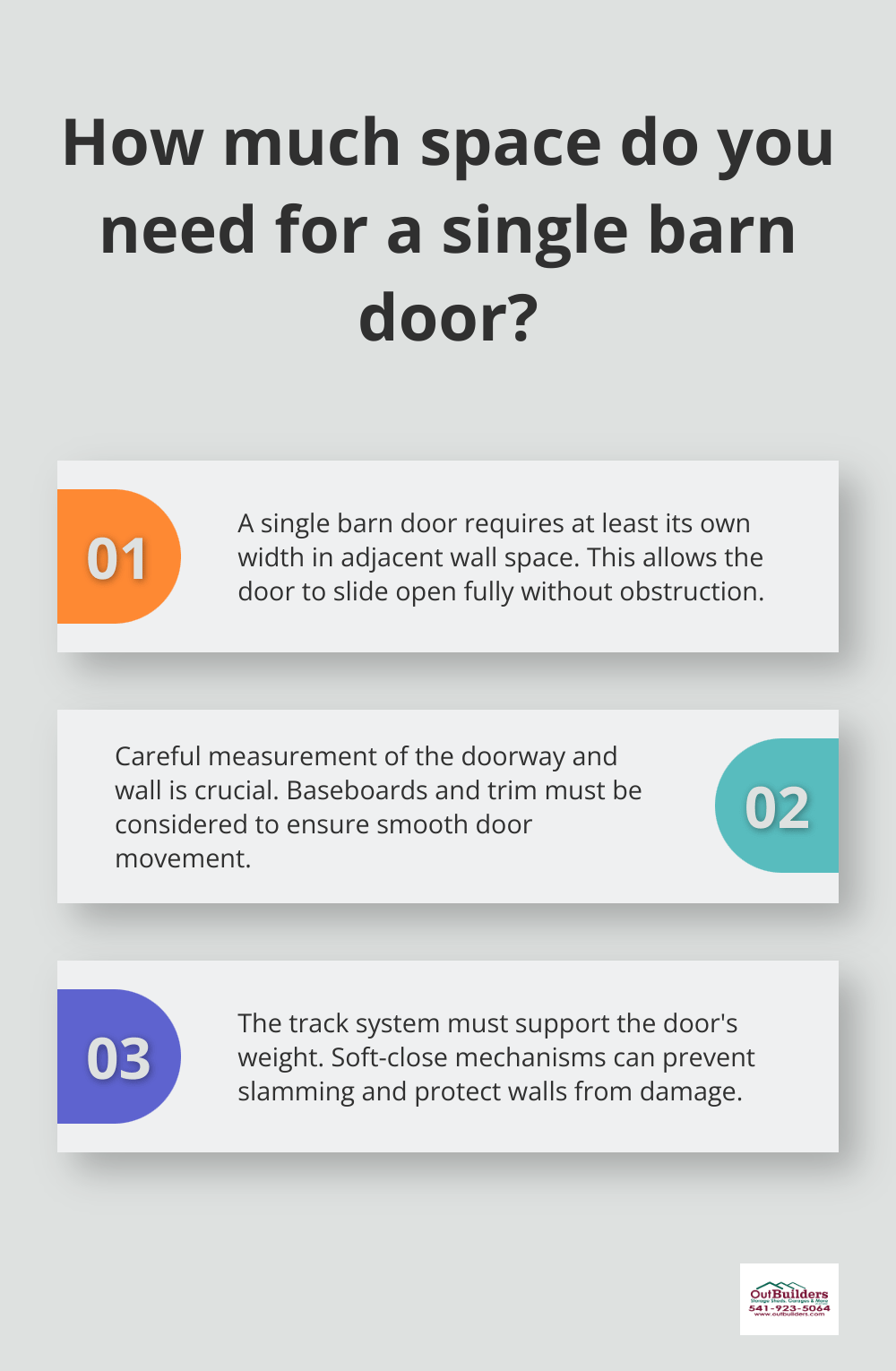 Infographic: How much space do you need for a single barn door?