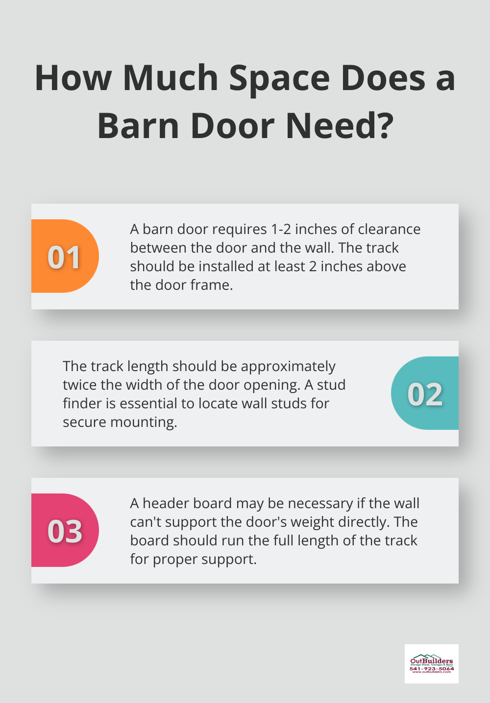 Infographic: How Much Space Does a Barn Door Need? - single barn door designs