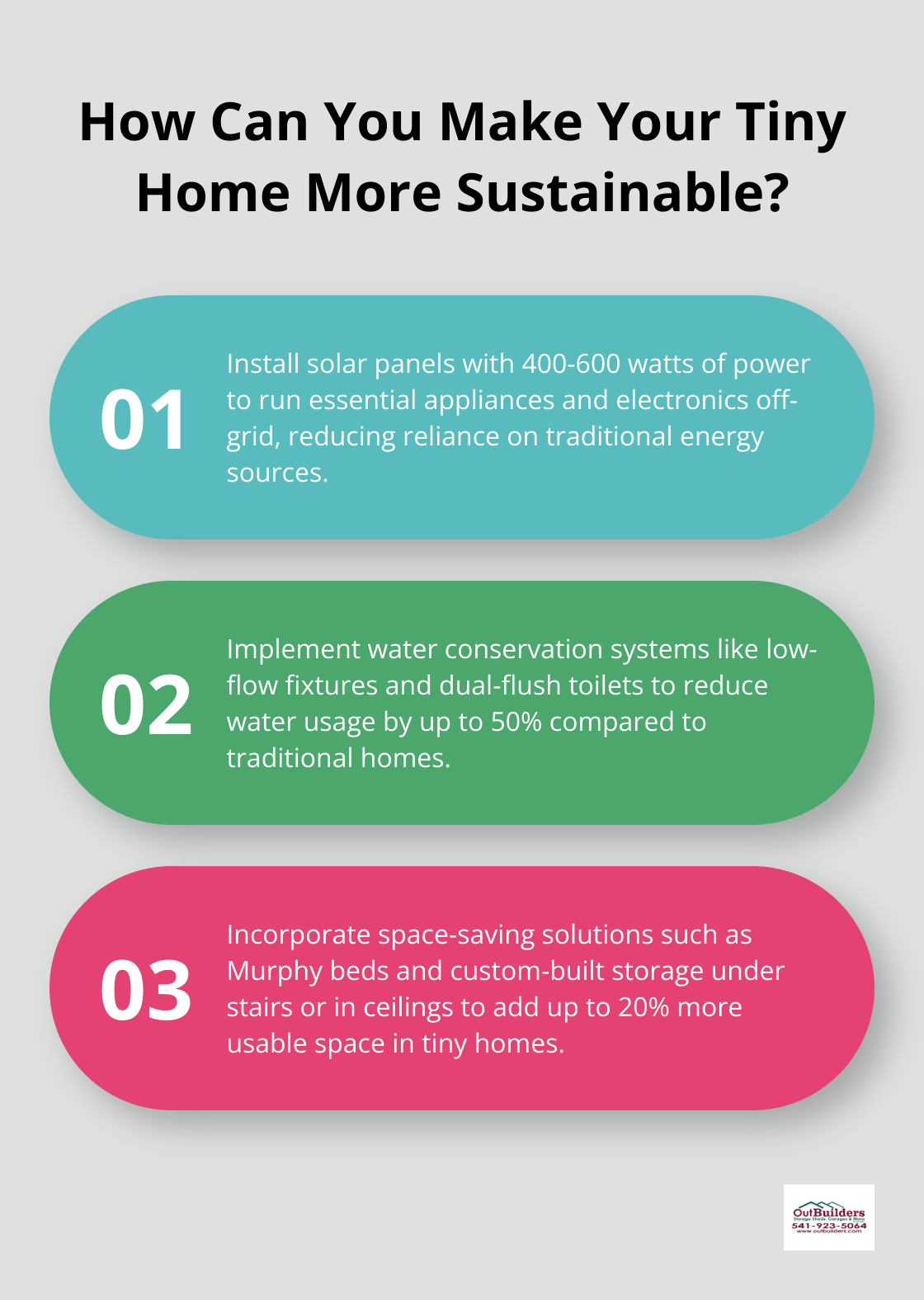 Infographic: How Can You Make Your Tiny Home More Sustainable? - tiny shiny home net worth