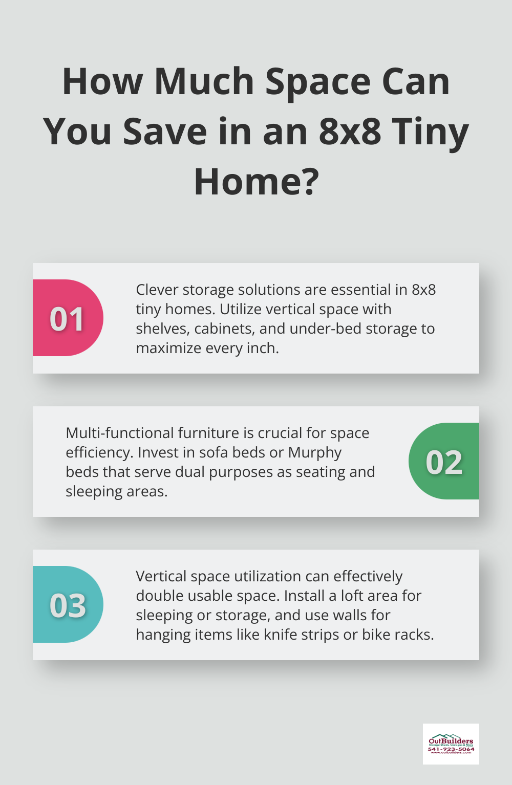 Infographic: How Much Space Can You Save in an 8x8 Tiny Home?