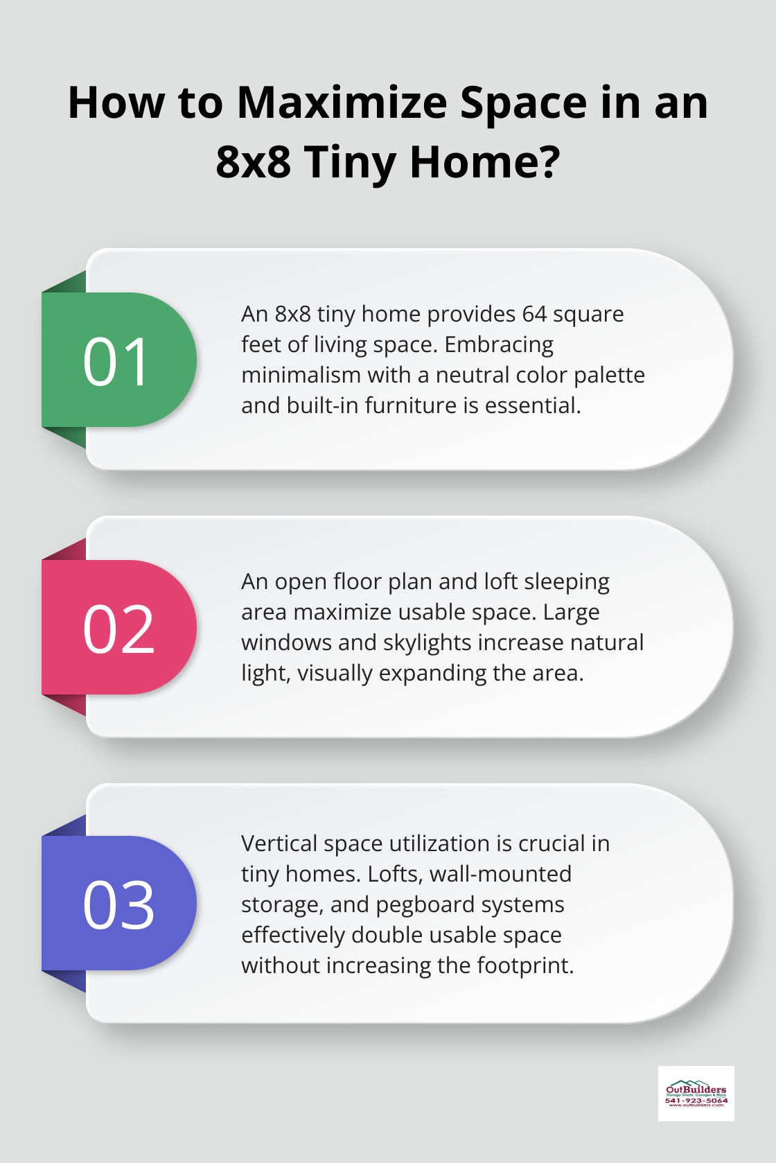 Infographic: How to Maximize Space in an 8x8 Tiny Home?