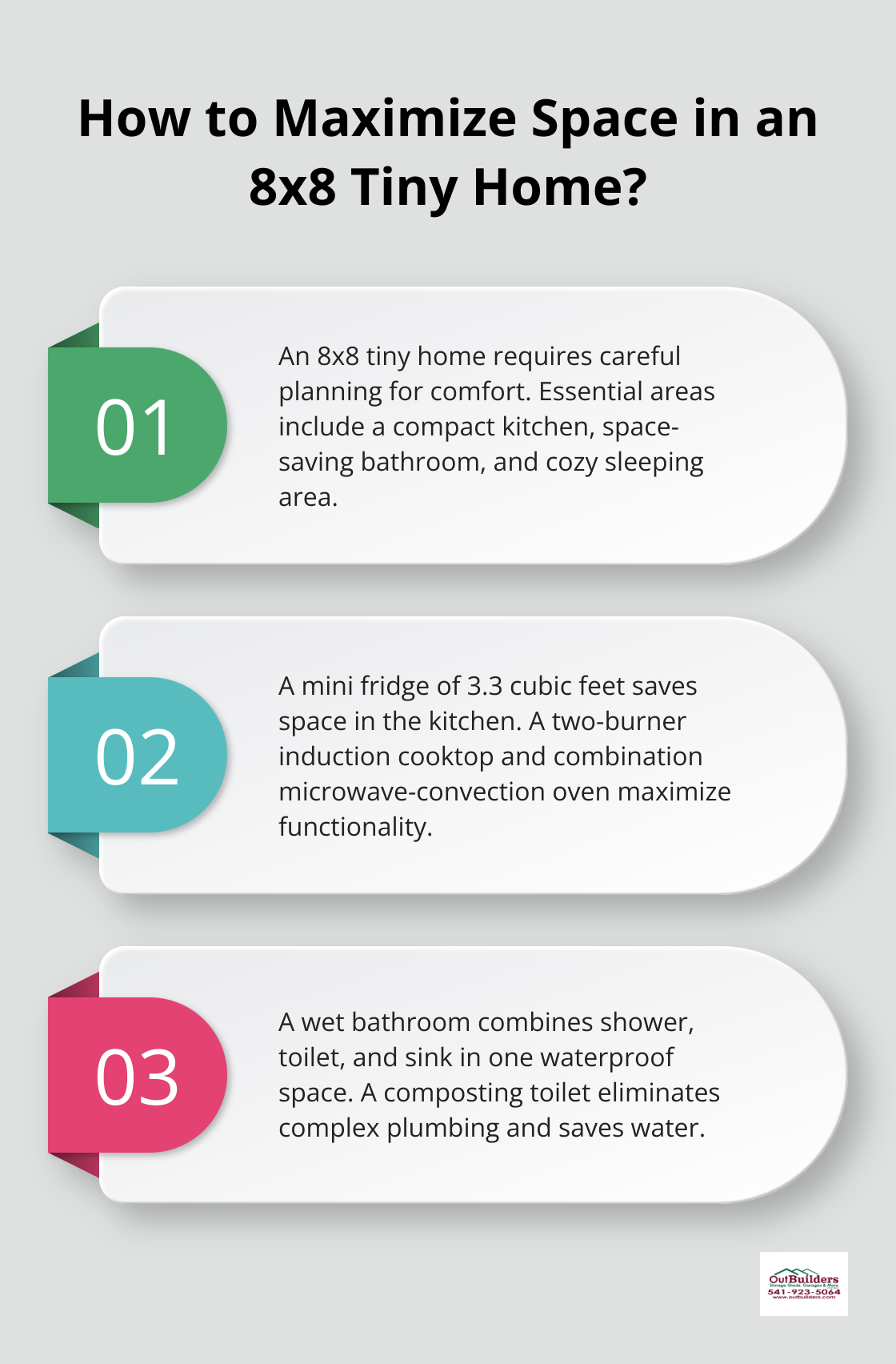 Infographic: How to Maximize Space in an 8x8 Tiny Home?