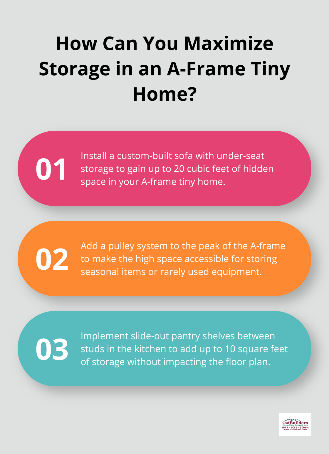 Infographic: How Can You Maximize Storage in an A-Frame Tiny Home? - a frame tiny home plans