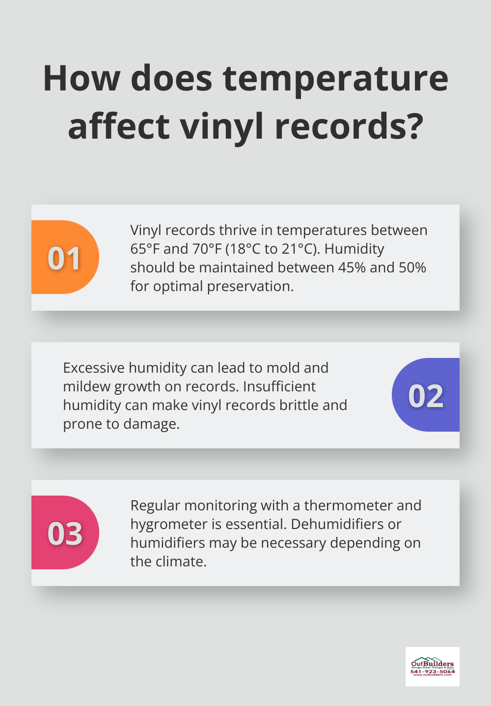 Infographic: How does temperature affect vinyl records? - vinyl album storage solutions