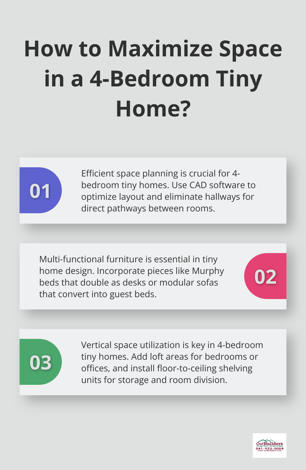 Infographic: How to Maximize Space in a 4-Bedroom Tiny Home?